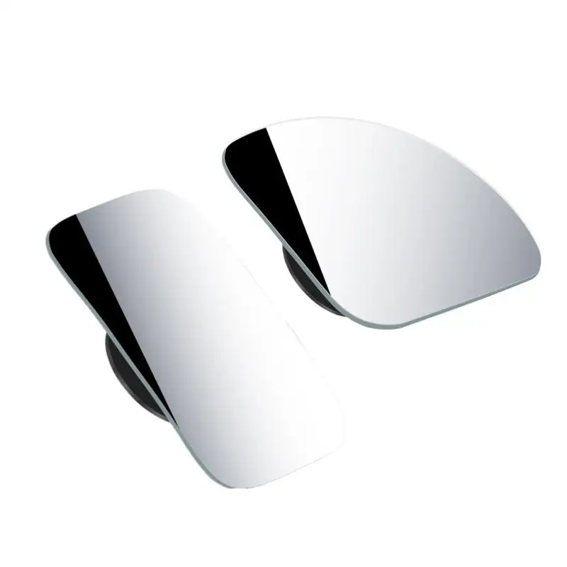 Adjustable Small Round Square Car Reverse Auxiliary Rearview Mirror 2pcs Wide Angle Adhesive Blindspot Auxiliary Mirror