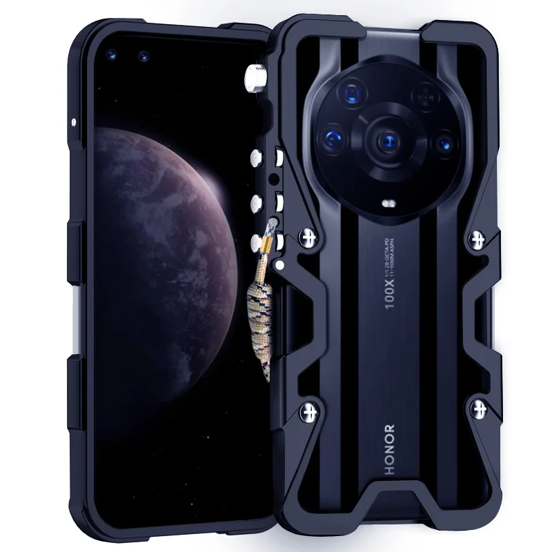 

Для Honor Magic3 Ultimate бронированный металлический корпус противоударный чехол для Huawei Honor Magic3 Pro / 3 алюминиевый бампер чехлы