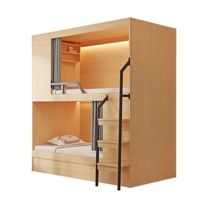 

Homestay apartment with high and low beds, solid wood bunks, space capsules, two floors