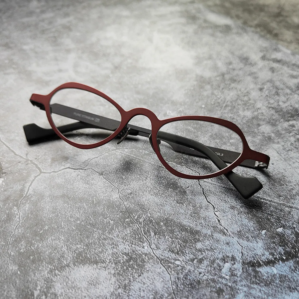 Custome Vintage Pure Titanium Eyeglasses Frames Men Women Optical Glasses Frame Retro Premium Prescription Eyeglass Frames