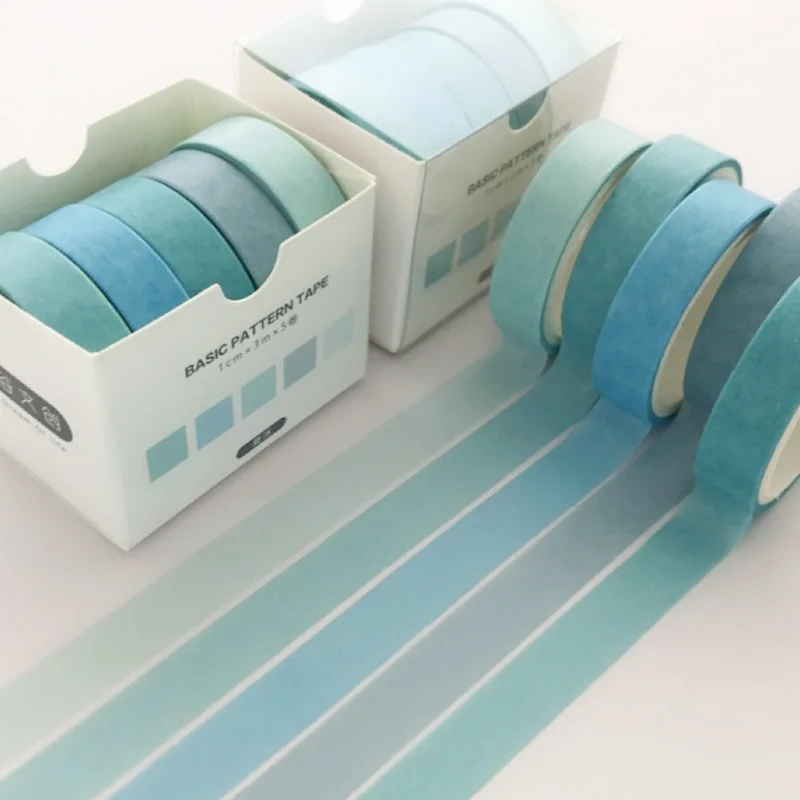 5 rollen creatieve minimalistische tape-set Art Magazine Tape Diy decoratieve tape Scrapbook decoratie Hand Account Collage Tape