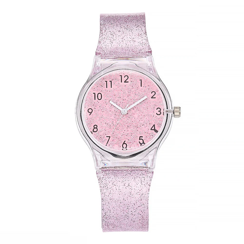 Creative Watch Pink Shining Quartz Timepiece with Cartoon Design Adjustable Strap for Birthday Christmas Present