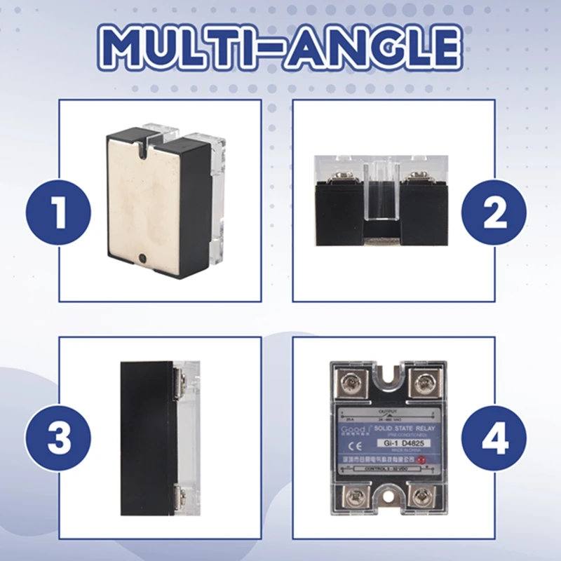 24-Hour Delivery SSR 25A 3-32V DC To 24-480V AC Single Phase Solid State Relay DC Control AC MGR-1 D4825 Load Voltage