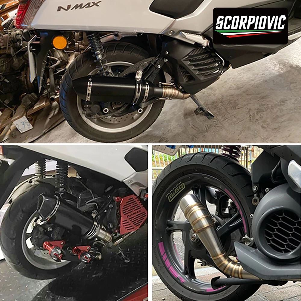 

Motorcycle Full Exhaust Slip On Manifold Pipe DB Killer System Fit Yamaha NMAX155 2020-2024