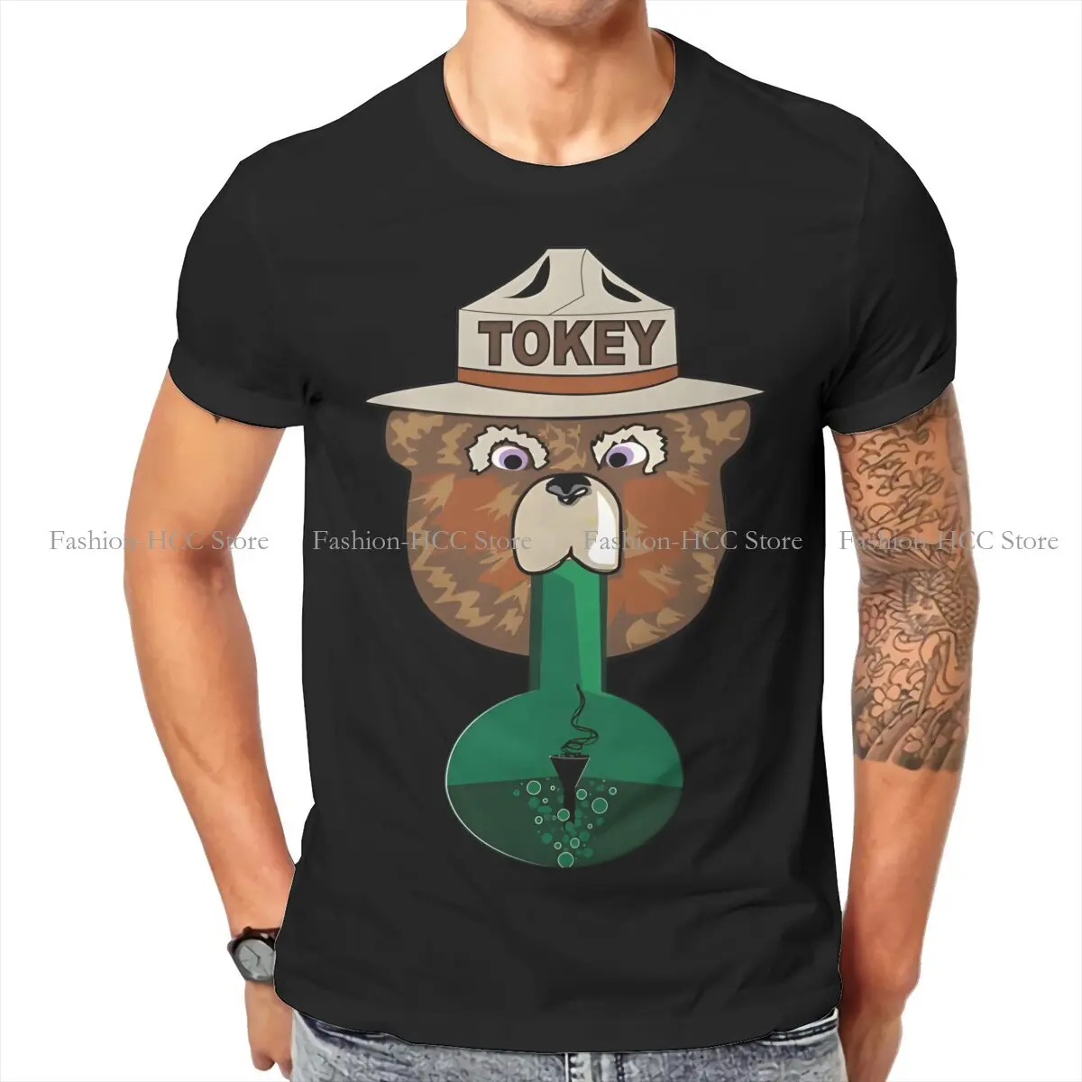 Smokey The Bear Tokey The Bear T Shirt Vintage Grunge Teenager Summer Oversized Cotton Men's Tops Harajuku Crewneck TShirt