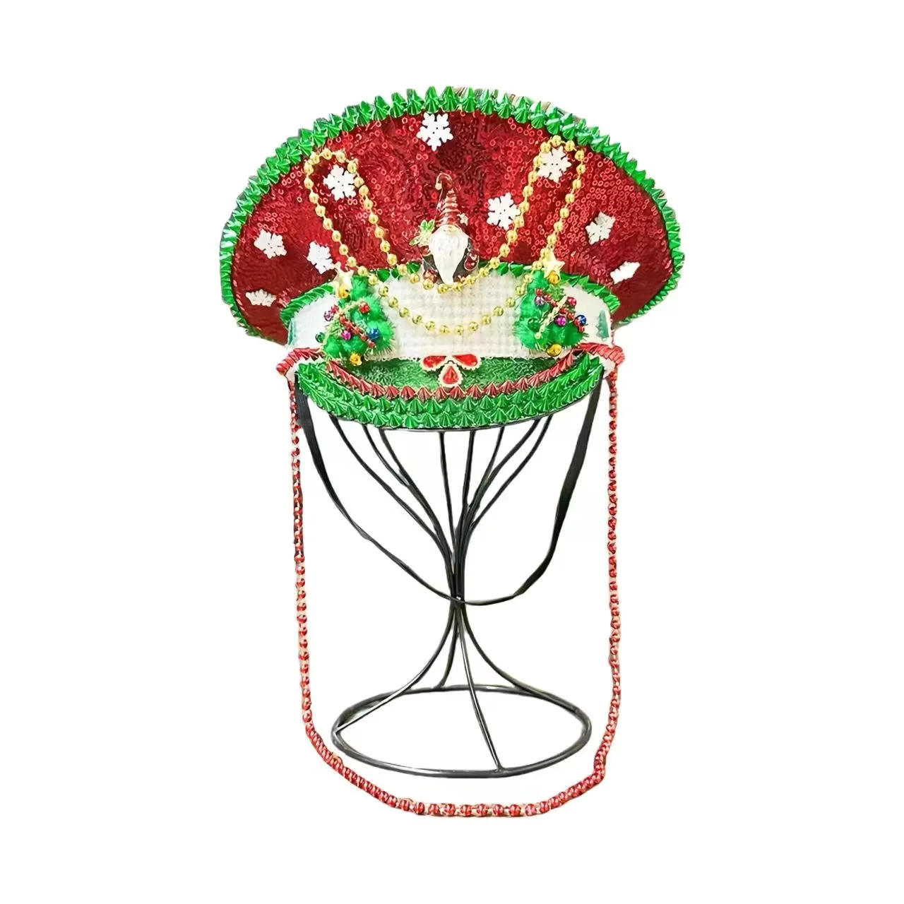 HongLuan  Halloween Costume Hat, Captain Hats Rhinestone for Burning Man Festival Woman, Cosplay Female Accessories