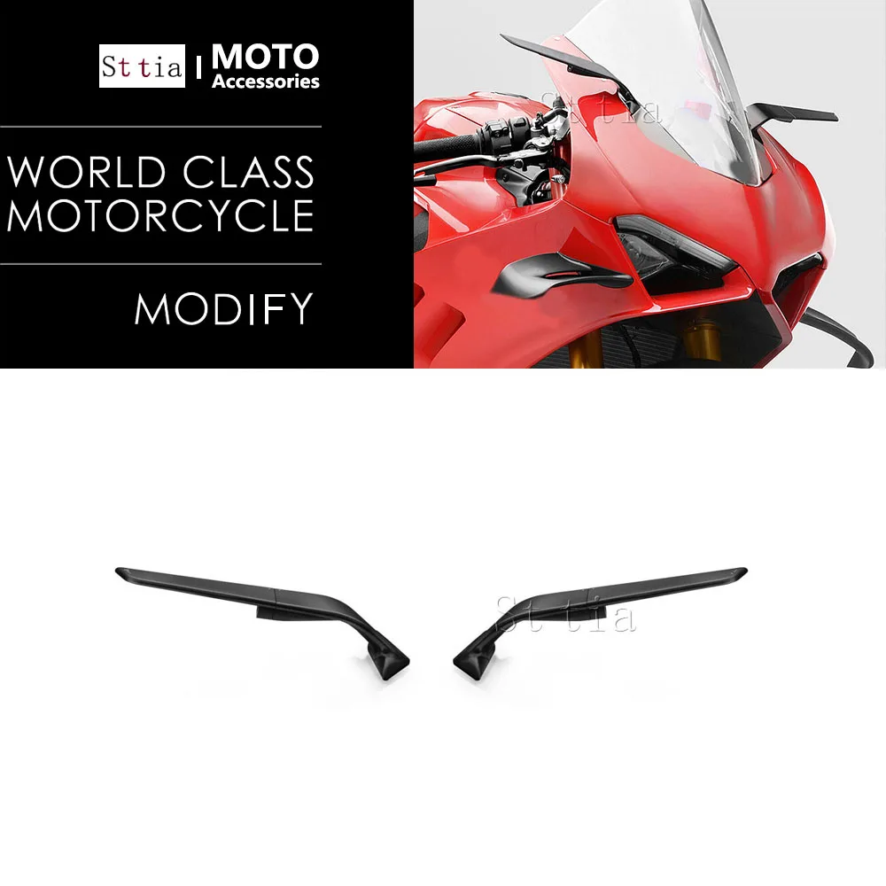 

Motorcycle Fit For Ducati Panigale V2 2020-2024 PANIGALE V4 2018-2024 Rearview Mirrors V4S V4R Rotating Adjustable Wing Mirrors