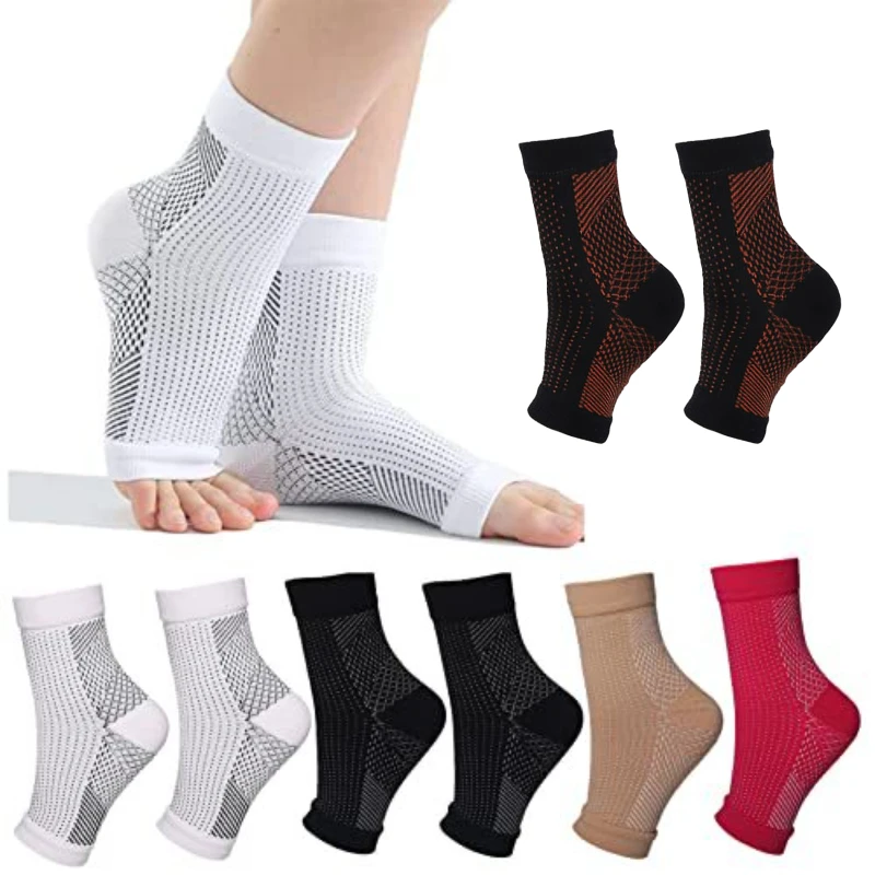 

1 Pair Foot Anti-Fatigue Ankle Support Relief Pain Compression Socks Men Women Sport Running Yoga Elastic Ankle Protection Socks