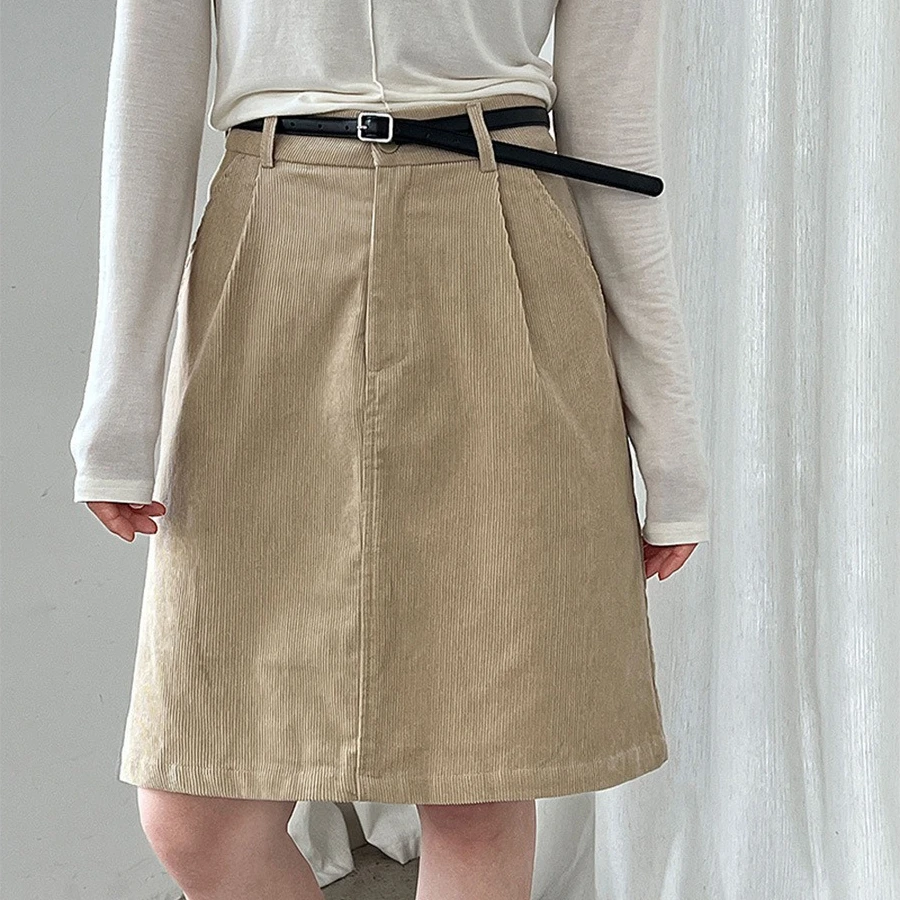 

Skirts Women Mid Length Skirt A Line High Waist Slim Fit Button Casual Regular Elegant Splice Y2k Streetwear Work 2026 Spring
