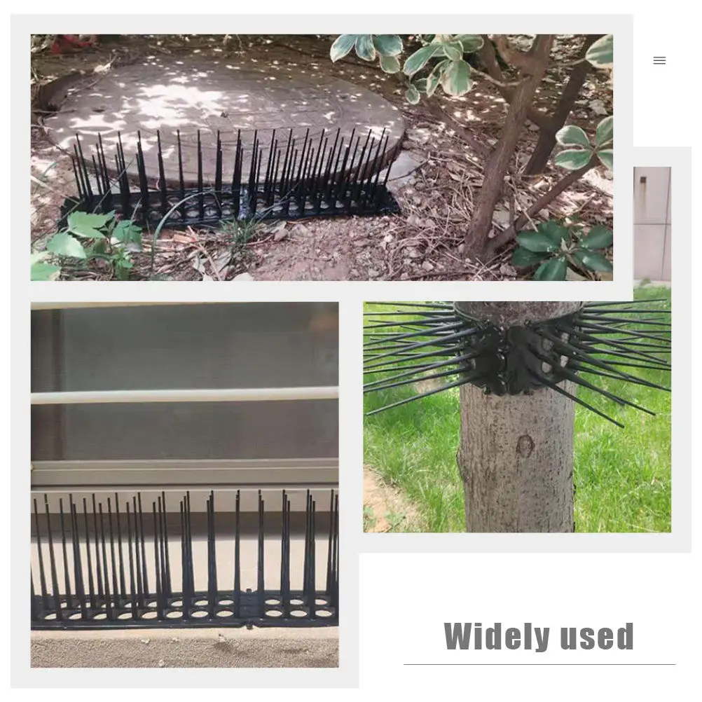 2Pcs Plastic Cat Scat Spike Mat Anti-Bird Spike Mat Garden Outdoor Protection Courtyard Barrier Outdoor Garden Supplies