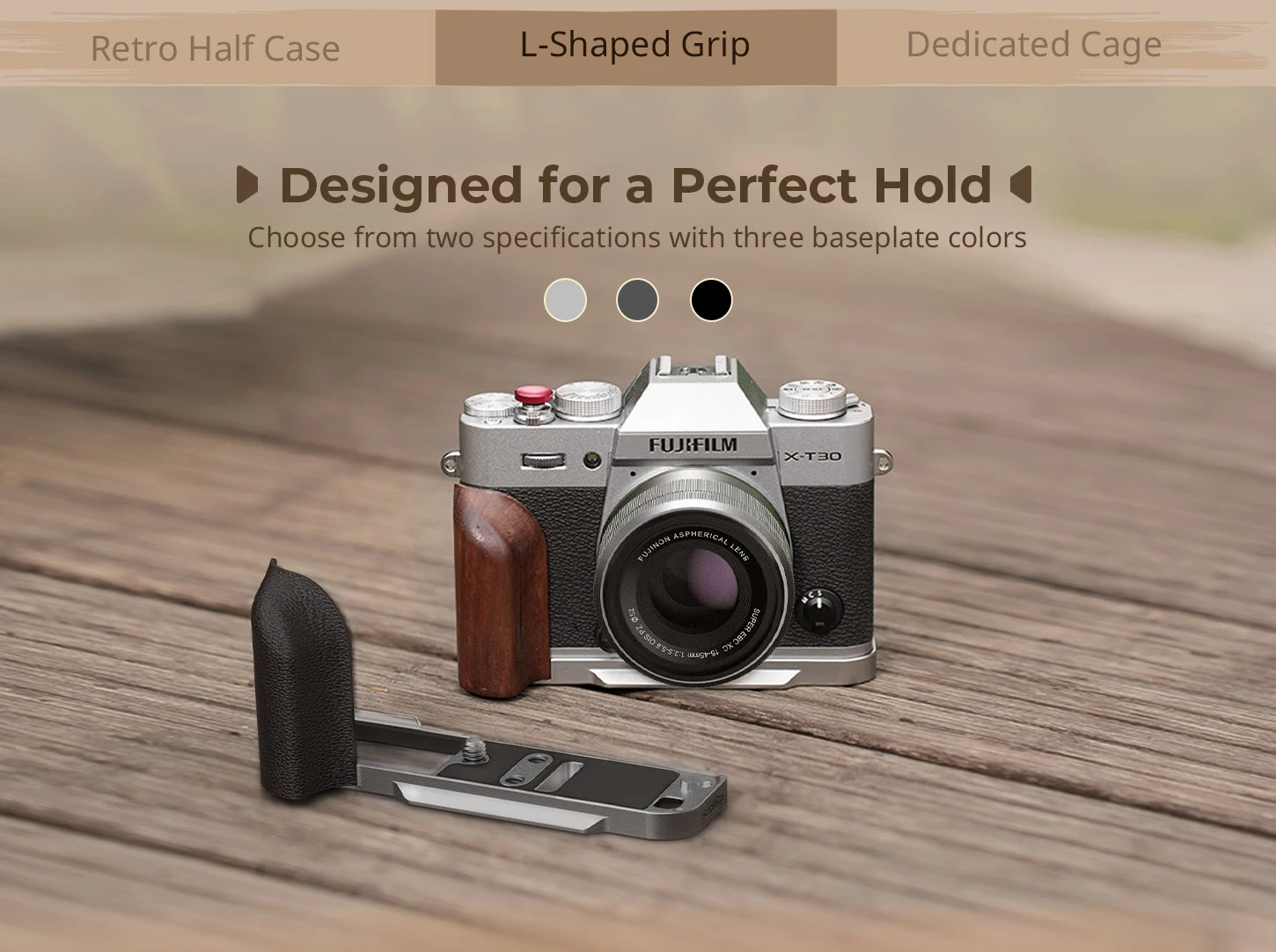 SmallRig X-T30 II L-förmige Montageplatte mit Silikongriff für FUJIFILM X-T30 / X-T30 II / X-T30 III, mit Verschlussknopfkappe 5664 – Detail 13