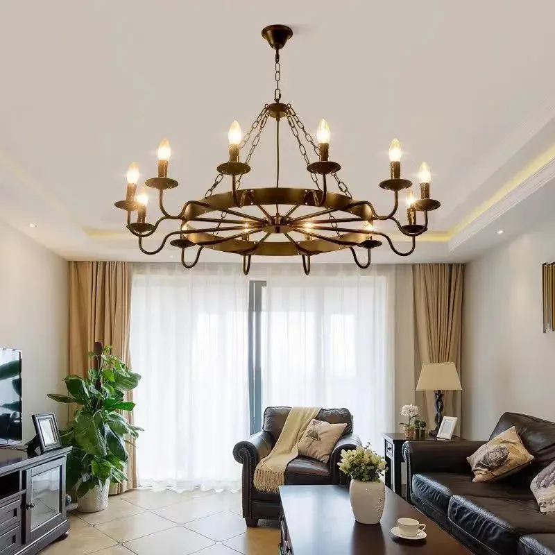Vintage Chandelier Themed Restaurant Creative Personalized Clothing Private Rooms Industrial Style Living Room Lighting Fixtures