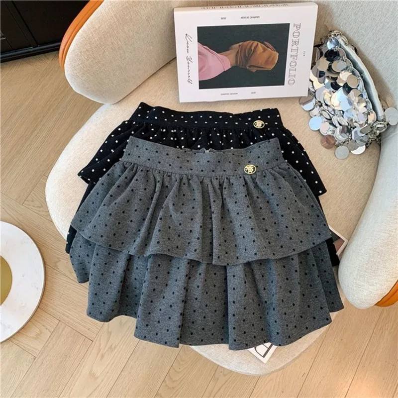 Polka Dot Geplooide Minirok Vrouwen Hoge Taille Verstoorde Pluizige A-lijn Rokken 2025, Nieuwe Zoete Pittige Meisje Veelzijdige Faldas