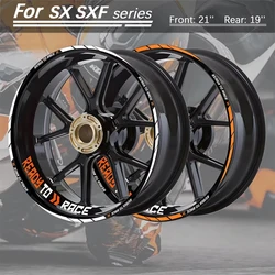 For KTM 125 150 250 350 450 SX SX-F Freeride 250 350 Motorcycle Wheel Sticker 21 19Inch Rim Stripe Tape Accessories Decal Decals