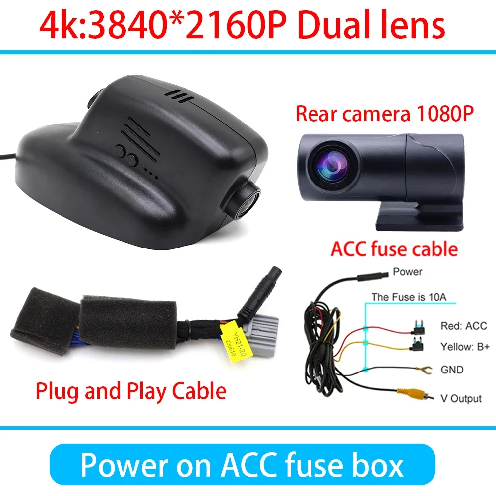 ZhuCamX Auto Video Recorder Nachtzicht UHD 4K 2160P DVR Dashcam voor Jaguar XF XFR X250 XJ XJR X351 2010~2015