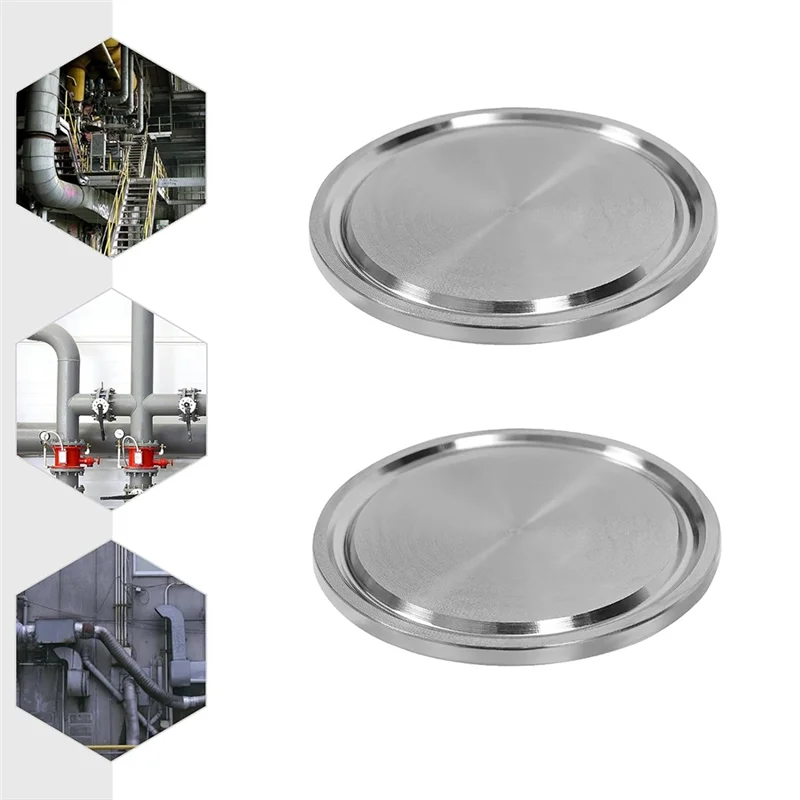【Hot Cake】Stainless Steel Clamp Plugs, 2PCS Clamp End Cap, 1.5 Inch 304 Stainless Steel Sanitary Plug, For 2In Od Clamp Cover