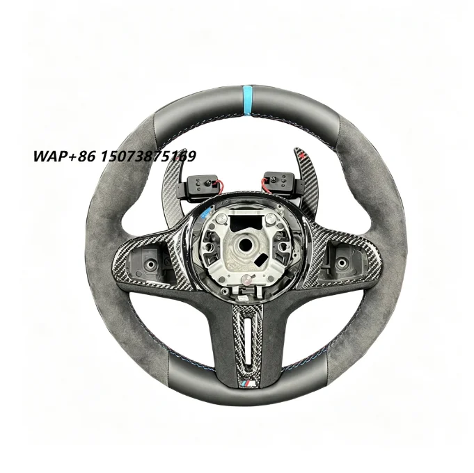 Dry Carbon Fiber Steering Wheel & Paddle Shifters Kit for F97 X3M F98 X4M LCI 2019-2026 Car Interior Tuning Parts