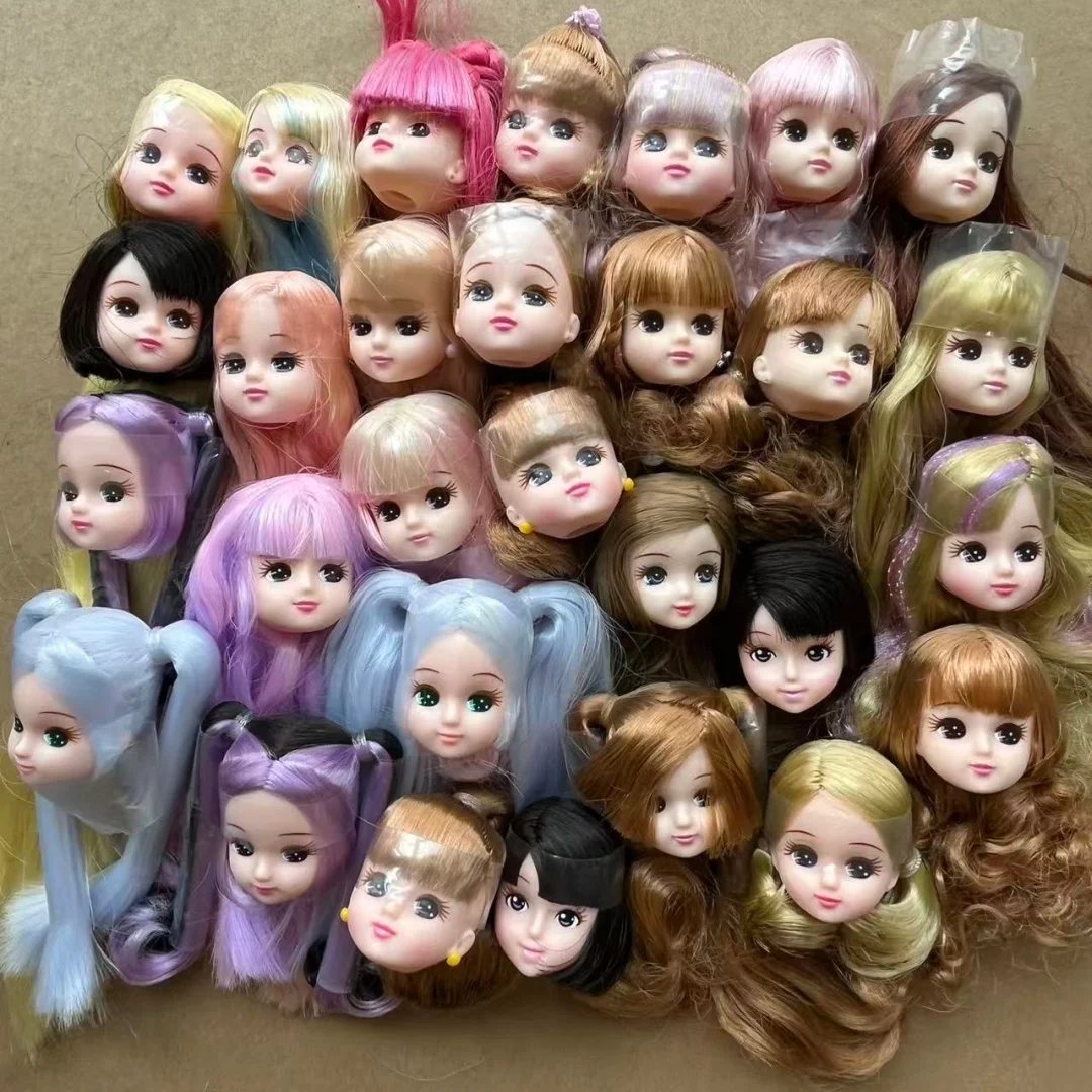 

Коллекционные головы кукол Jenny Licca с разноцветными волосами: милые фигурки для девочек, игрушки для детей, подарки для творчества