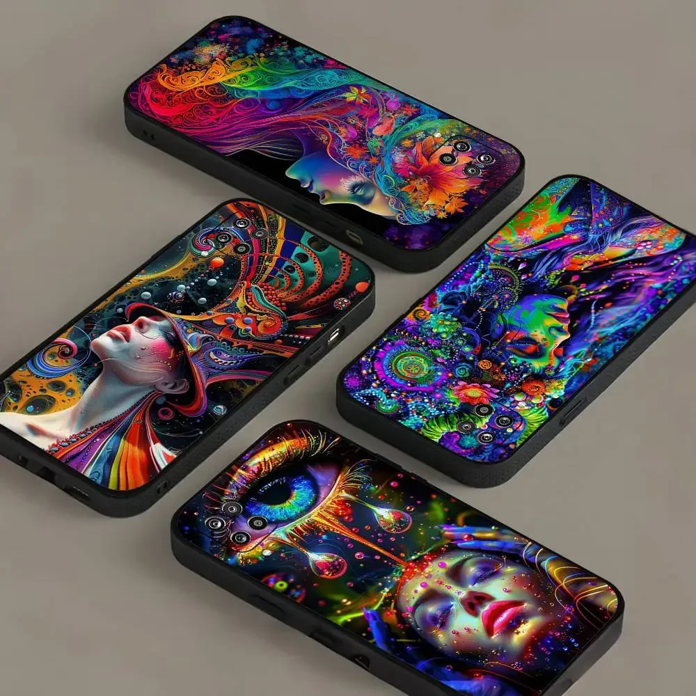 MaiYaCa Colourful Psychedelic Trippy Art Phone Case For Samsung Galaxy S21 S22 S23 S24ULTRA  FE Ultra Plus5G A52S S26 Soft Cover