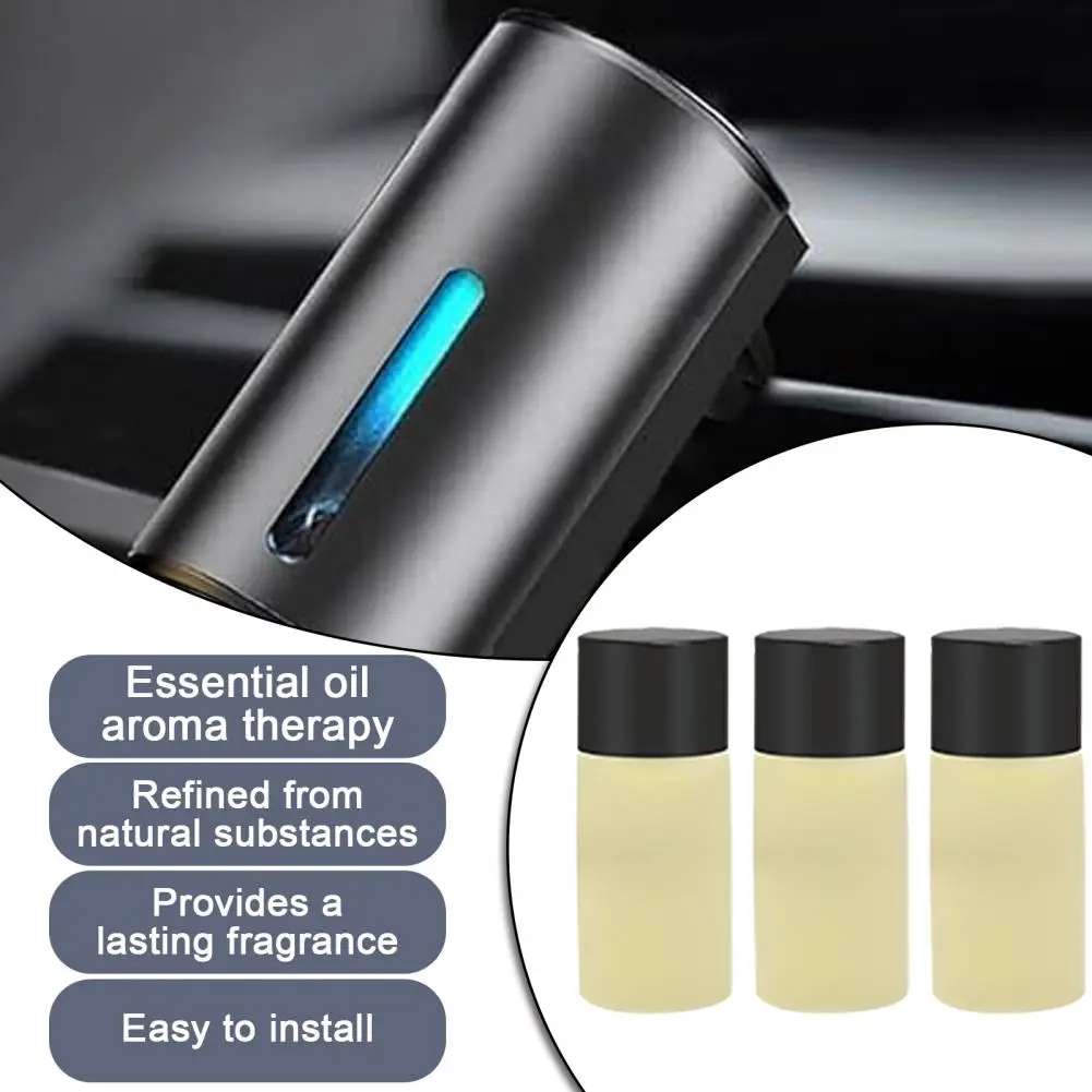 3Pcs Car Air Freshener Essential Oils Car Vent Clip Aromatherapy Oil Long-Lasting Fragrance Vehicle Aromatherapy Oils Refill Set