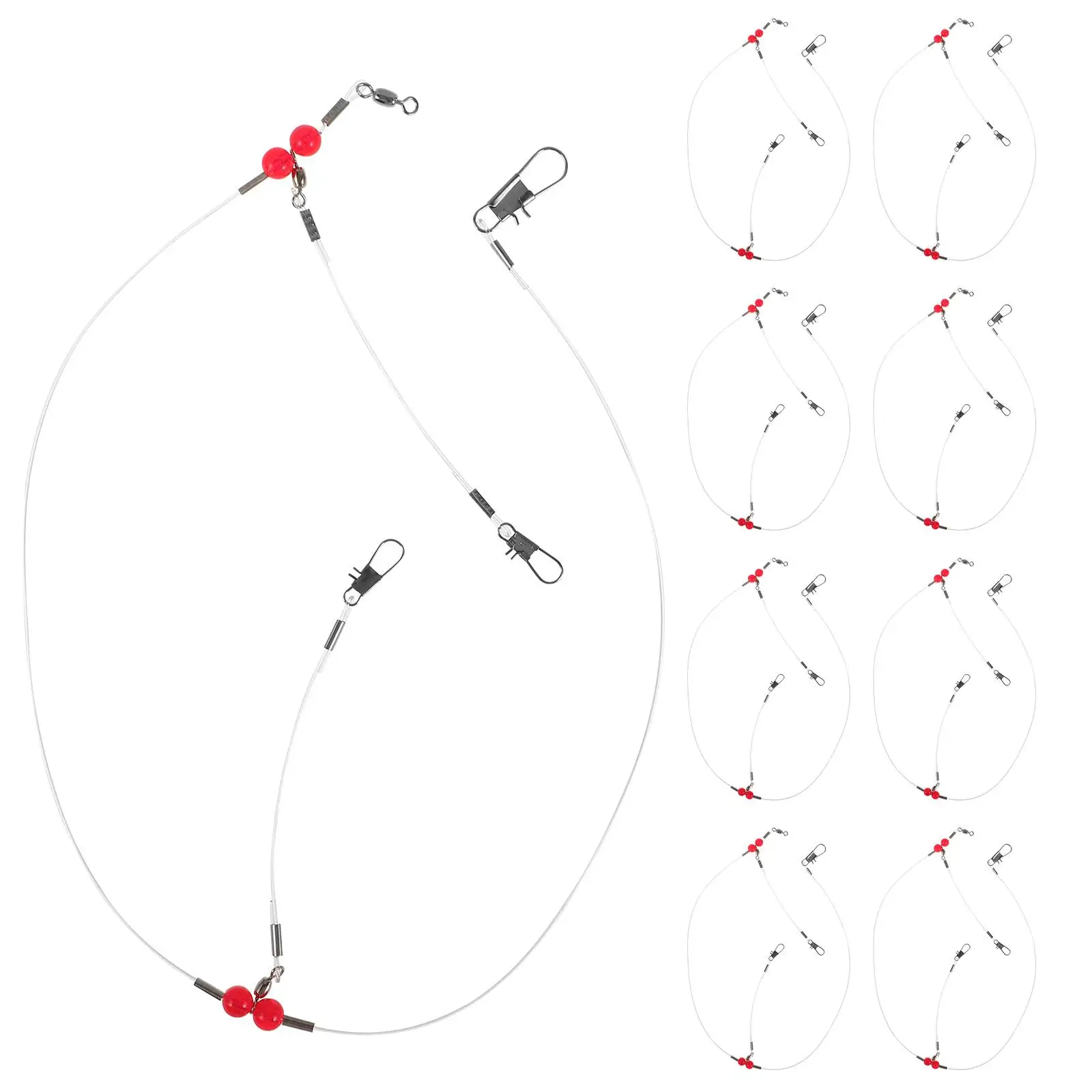 

12 Pcs Leader High Strength Anti Bite Nylon Wire Saltwater Fishing Fishing Lines Tackle Gear Portable