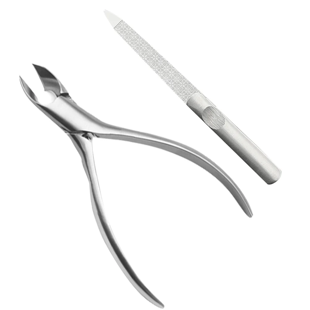 1 مجموعة 1 مجموعة الفولاذ المقاوم للصدأ مسمار كليبرز لأظافر القدم أظافر المهنية أداة تهذيب الشعر المضادة للانزلاق مقبض السلس اختيار الرأس