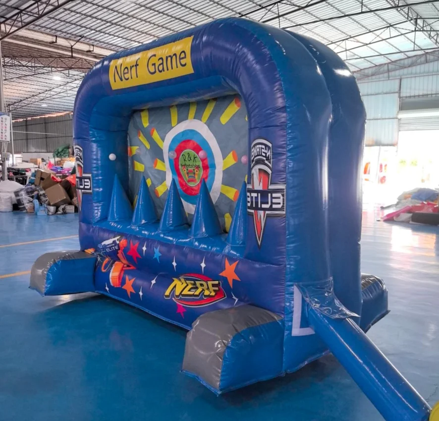 

Outdoor Backyard Fun Inflatable Nerfwall Shooting Target Range Shooter Game