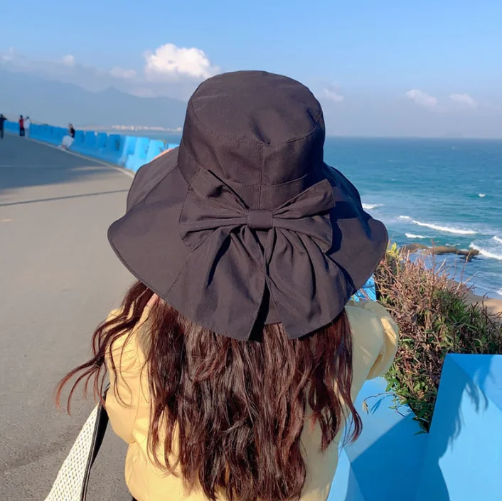 Komfortabler Baumwoll-Damenhut für Alle Jahreszeiten Sonnenschutz-Schirmhut Outdoor Breiter Rand Bucket Hat Panama Hut Modische Kappen – Detail 6
