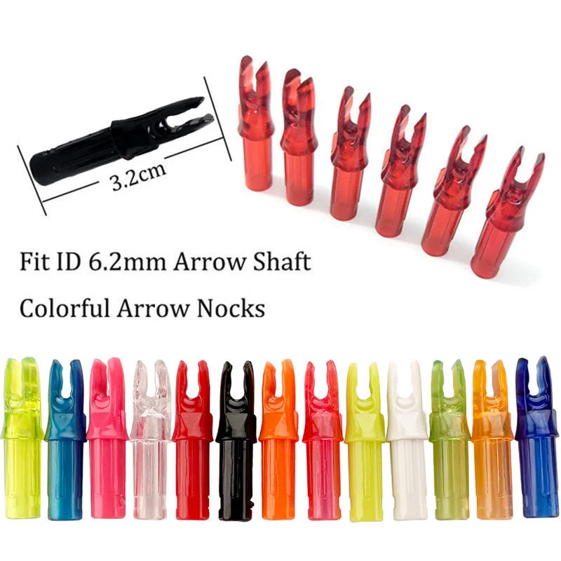 30PCS Arrow Nock Internal Nocks for ID 6.2mm OD 7.6mm Shaft Archery Carbon Fiberglass Arrow Nocks DIY Archery Accessory