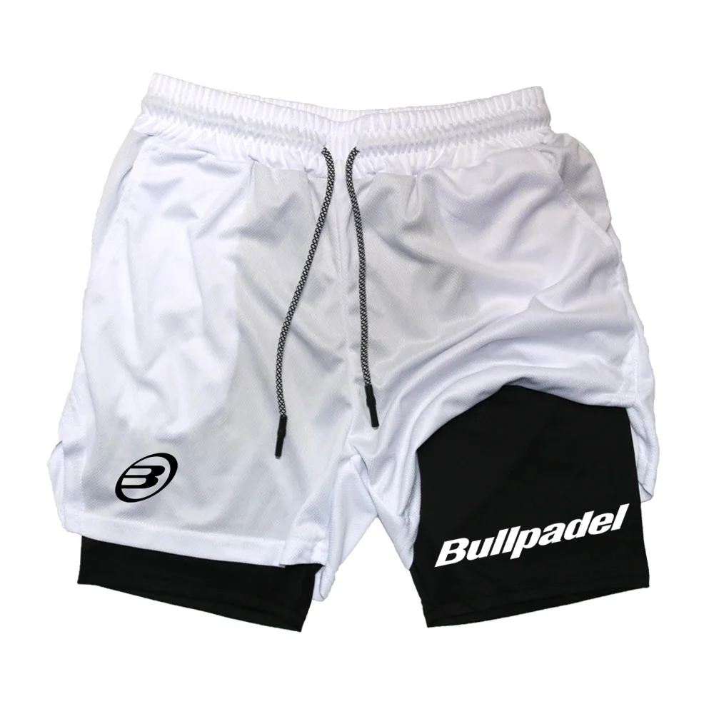 2025, neue Herren-Zwei-in-Eins-Doppelschicht-Shorts, Sport, Fitness, Freizeit, Fitnessstudio, Sport, enge Shorts, Marke Jogging, Mesh, schnell trocknend, Joggin