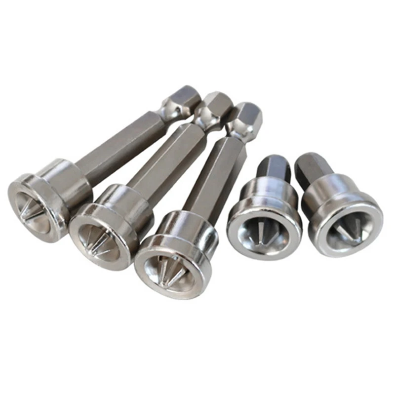 K1KA 5pcs Professional Magnetic Positioning Screwdriver Bits Shank Batch for Hea