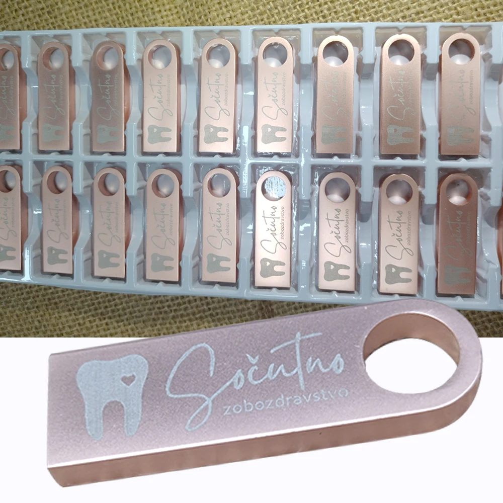 10/50/100 Pcs Free Custom Logo Metal USB Flash Drive 64GB 32GB 8GB 4GB Memory Flash USB Stick Pen Drive 128MB 512MB PenDrive 2.0