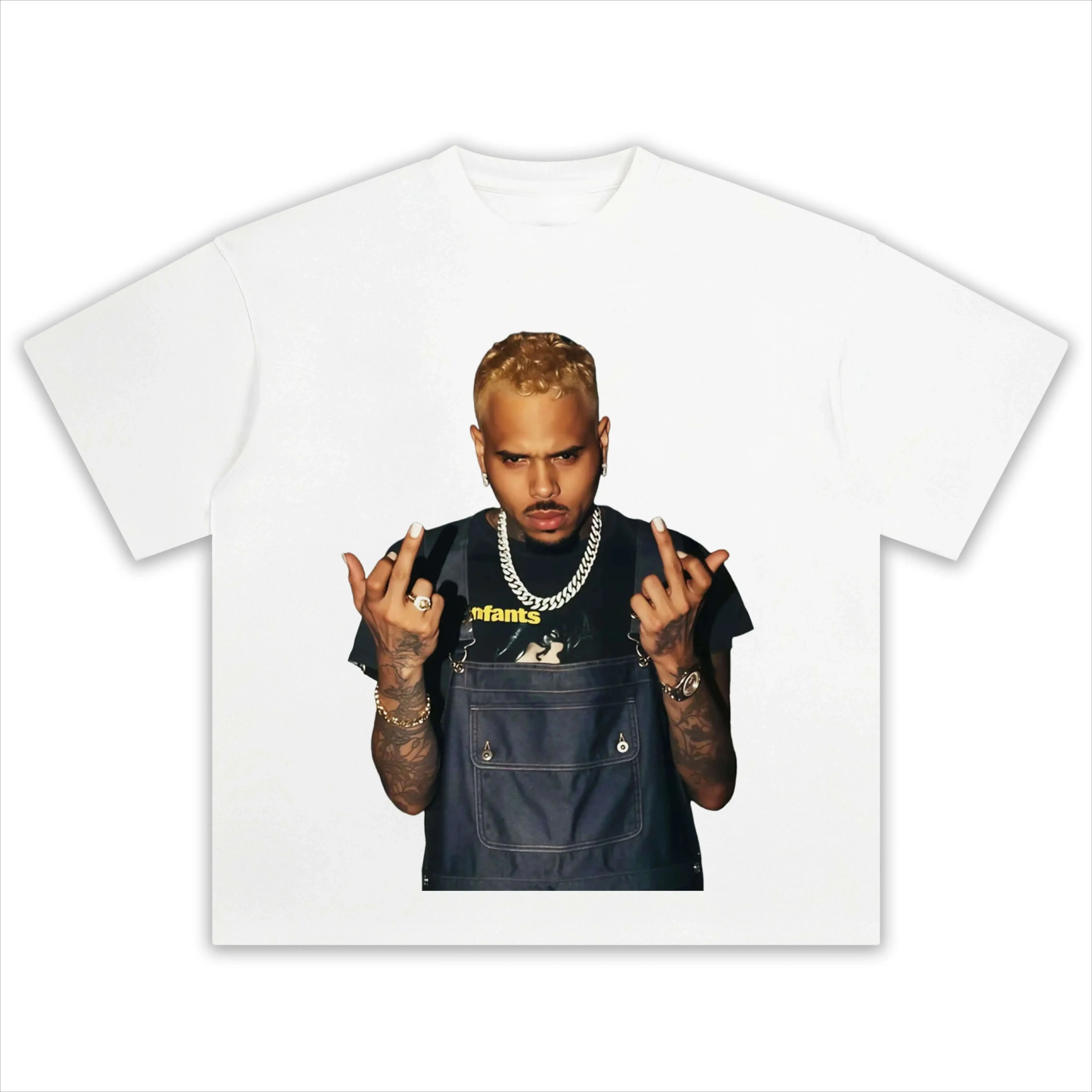 كريس براون المقدسة الغمامة تي شيرت الهيب هوب س الرقبة تي شيرت كم الذكور الطباعة فاسق تي شيرت القوطية الشارع الشهير ملابس علوية من القطن #4