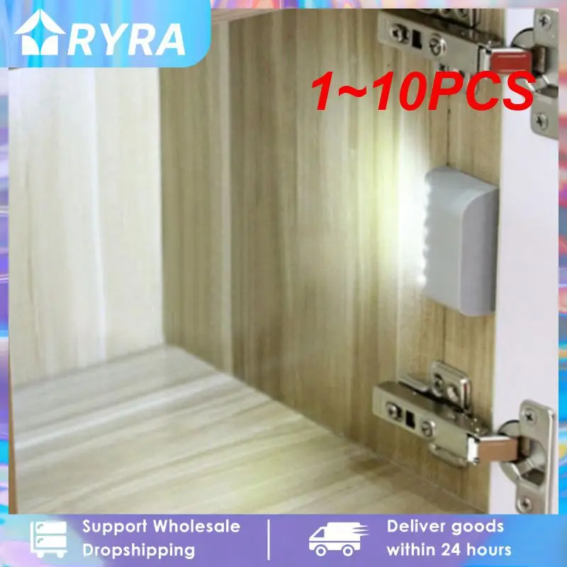 1~10PCS 7leds LED Under Cabinet Light Battery Powered Sensor Touch Closet Lamp for Kitchen Cupboard Wardrobe Inner Night Lamp