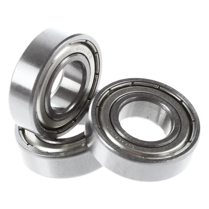 6002Z 15 X 32 X 9 Mm Shielded Metal Ball Bearings 50 Pcs, Silver