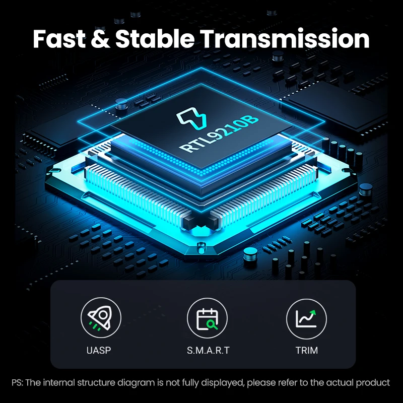 Imagem -04 - Ugreen m2 Ssd Case M.2 Nvme Ssd Ssd Gabinete Adaptador 10gbps Usb 3.2 Gen2 Usb c Externo Gabinete Suporta m e b & m Chaves