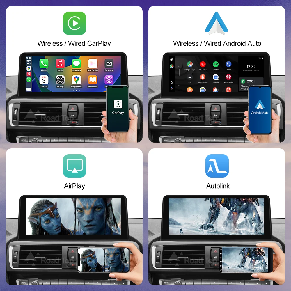 10.25 "12.3" اللاسلكية CarPlay أندرويد السيارات 1920*720 شاشة عرض الوسائط المتعددة لسيارات BMW Series 1 2 F20 F21 F22 F23 F45 F46 راديو