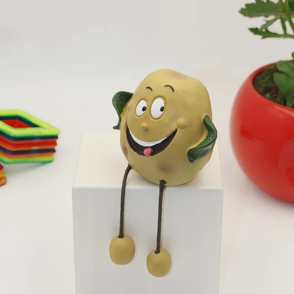 

Cartoon Fruit Vegetable Figurine Broccoli Potatoes Avocado Carrots Desktop Ornaments Handicraft Cute Vegetable Statue Gift