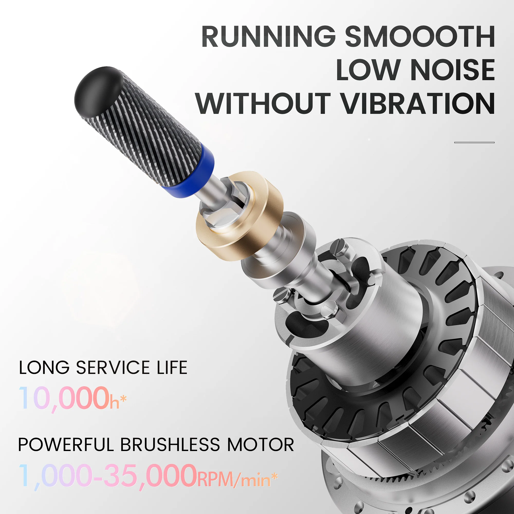 2026 LUGX New Waterproof Dustproof 35000rpm Professional Portable Cordless Rechargeable Brushless Nail Drill Machine view 6