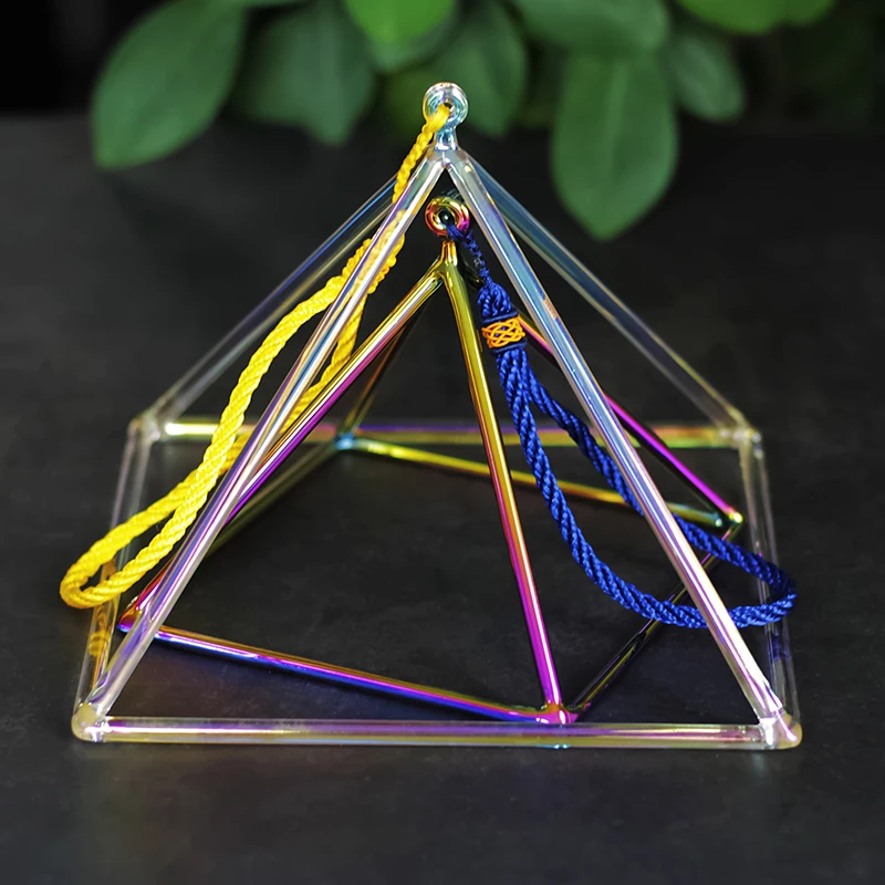 Crystal Singing Pyramid Tuning Forks Set Healing Yoga Meditation Set Sound Bowls and Spiritual Instruments Diapason Therapy