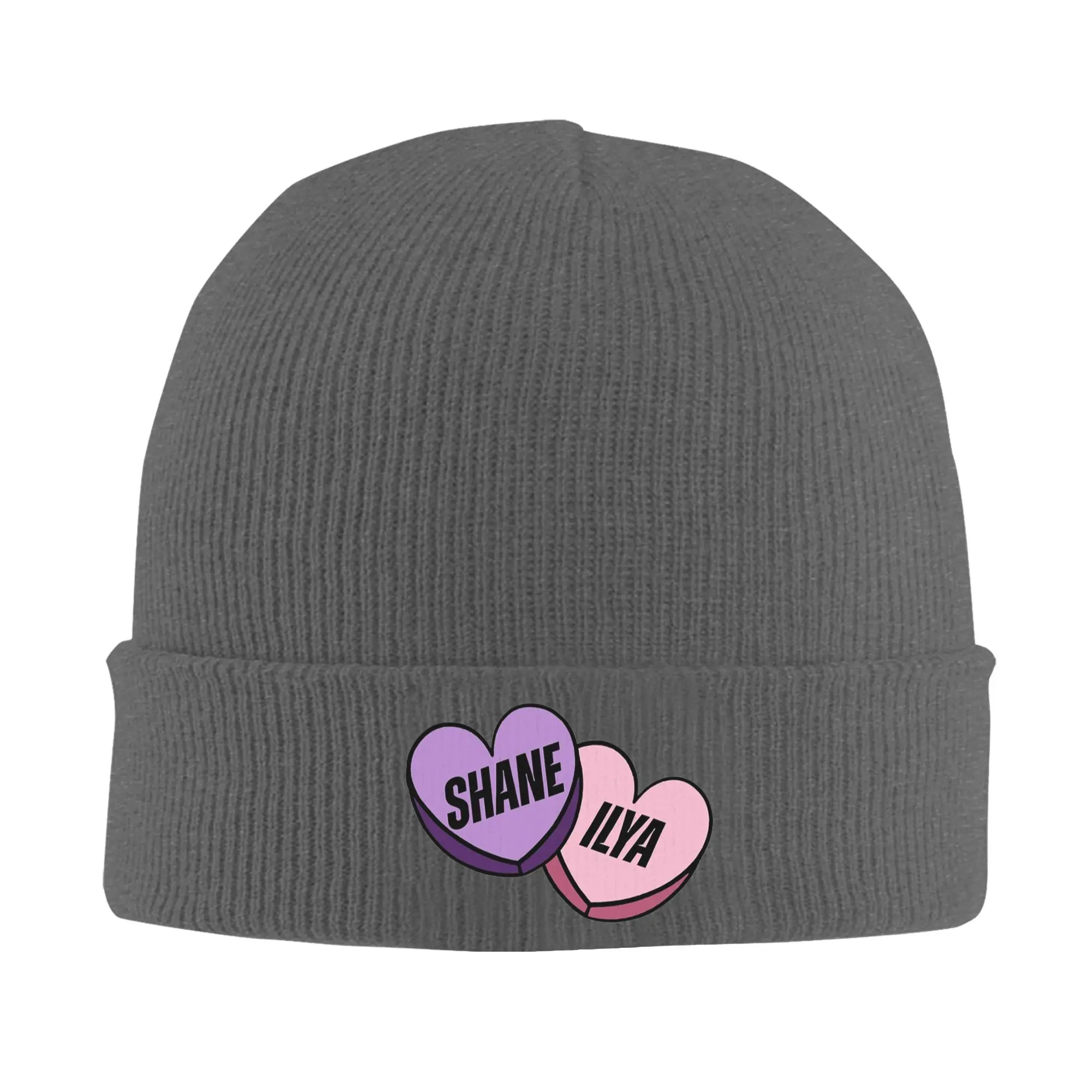 Heated Rivalry Shane and Ilya love hearts Winter Skullies Beanies Hat Warm Autumn Knitted Hats Bonnet Caps for Women Men