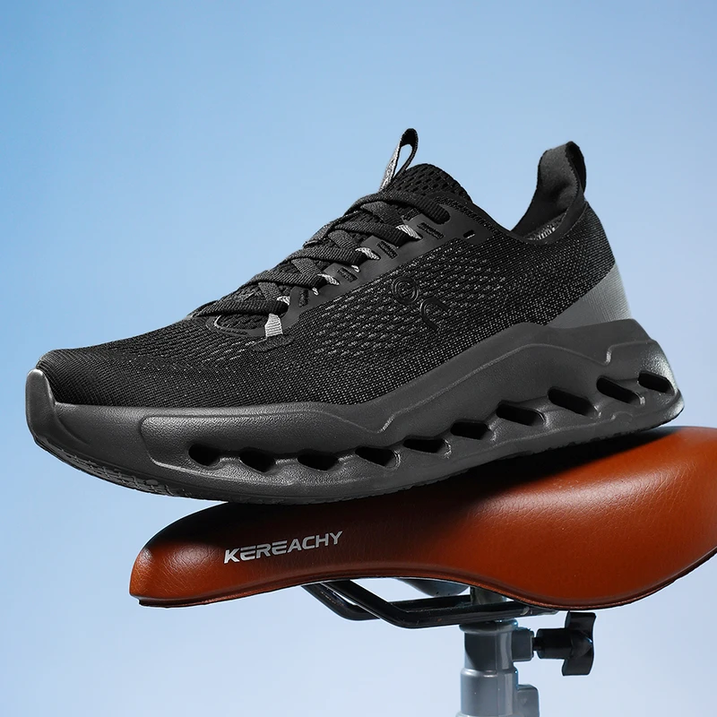 Men's Running Shoes Breathable Mesh Shock Absorption Hollow Out Sole Lightweight Sports Sneakers Non-slip Walking Shoes - view 3