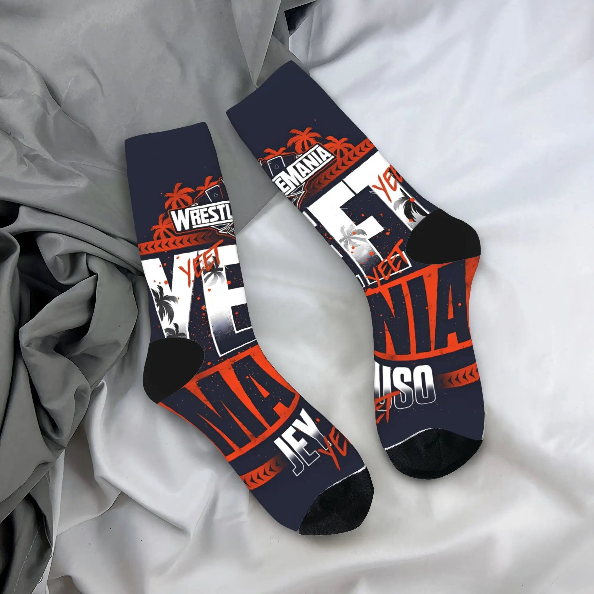 

Мужские носки унисекс JEY YEET USO, чулки для борьбы, нескользящие теплые мягкие носки, весенние носки для бега с винтажным узором