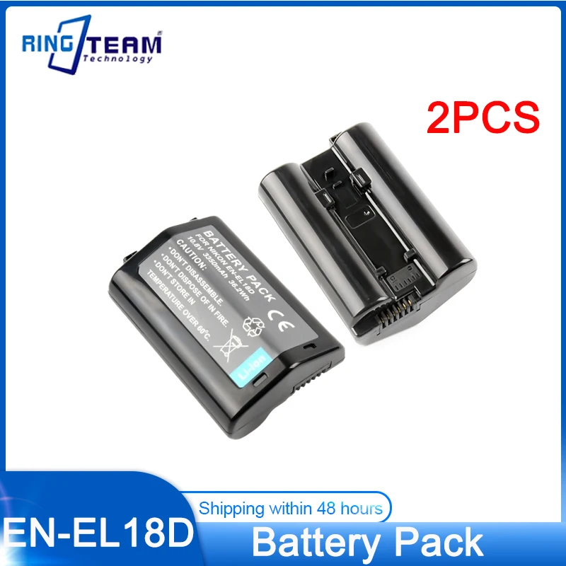 

2PCS EN-EL18D ENEL18D EL18D Battery for Nikon Z9 D6 D5 D4 D4S Camera for Nikon D800 D850 D500 Battery Grip