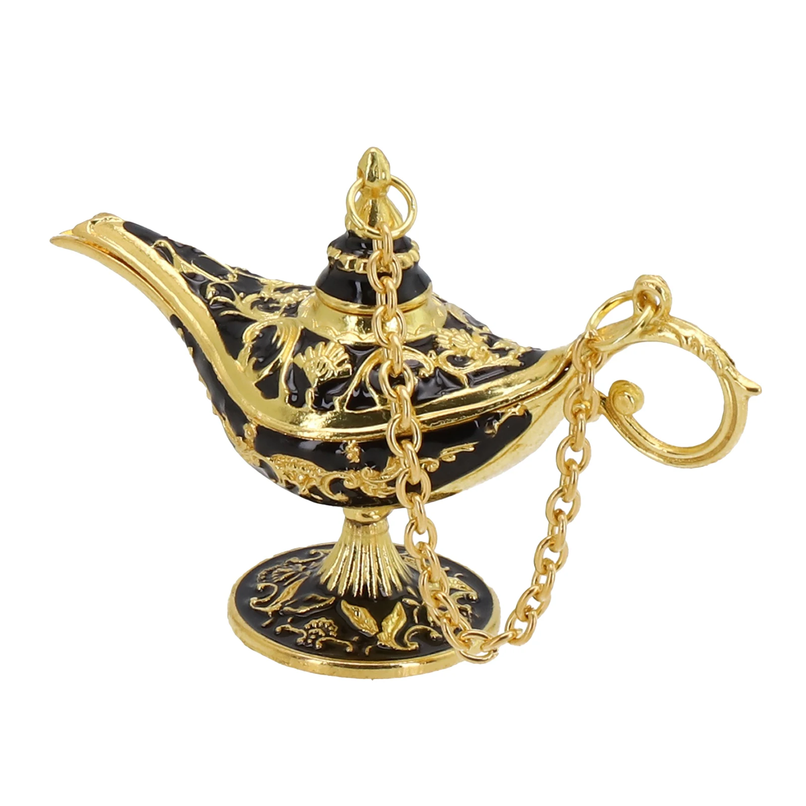 12cm Classic Hollow Legend Aladdin Genie Lamp Incense Burners Magic-Genie Wishing Lamp Home Festivals Decor Gift