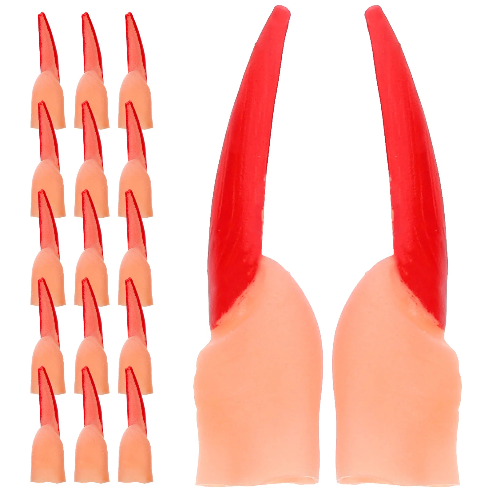 20 Pcs Fake Fingers Nail Halloween Zombie Finger Covers Realistic Props for Costume Parties Cosplay Scare Gifts