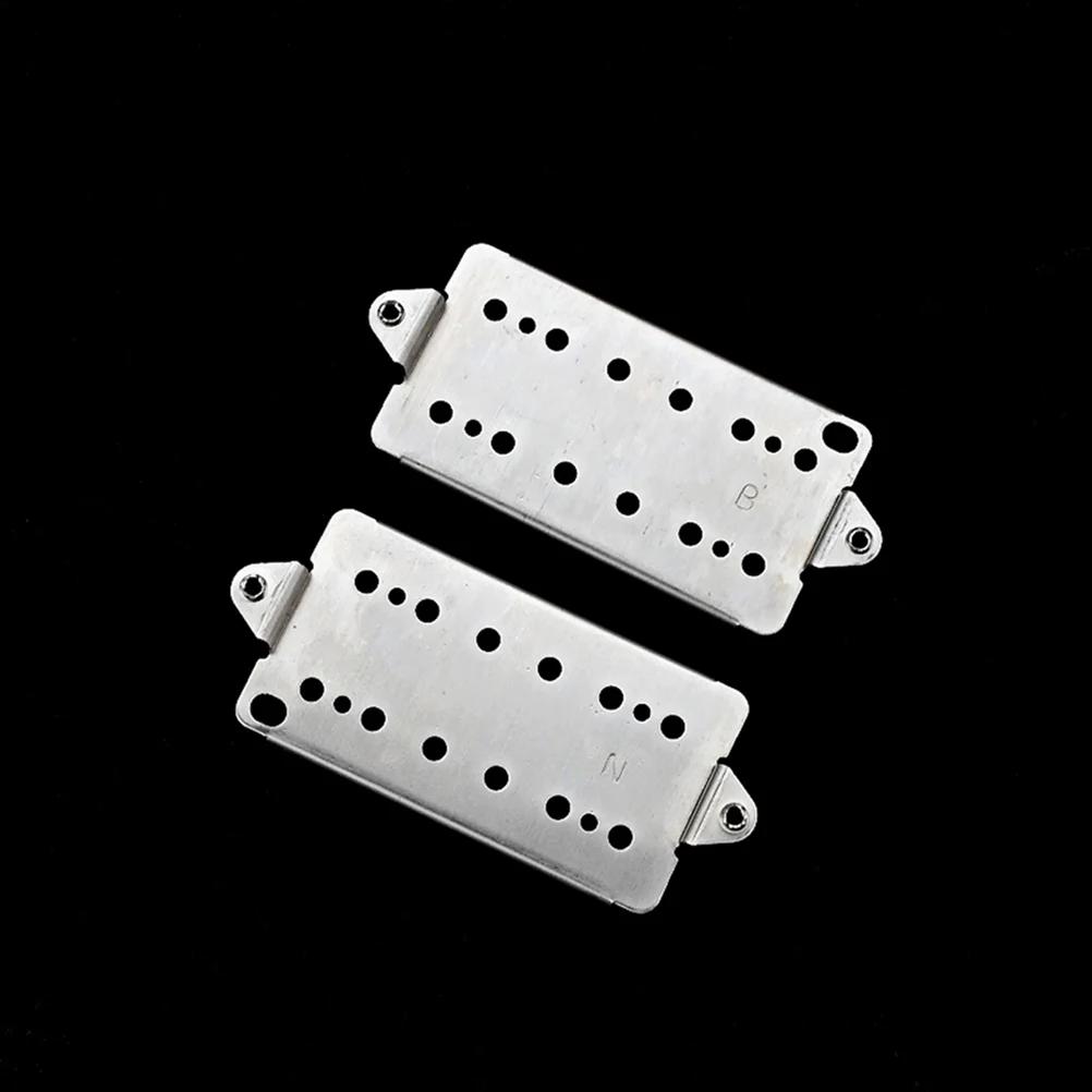 

2 Pcs Mini Guitar Pickup Accessories Portable Baseplate Truck Instrument Silver Metal