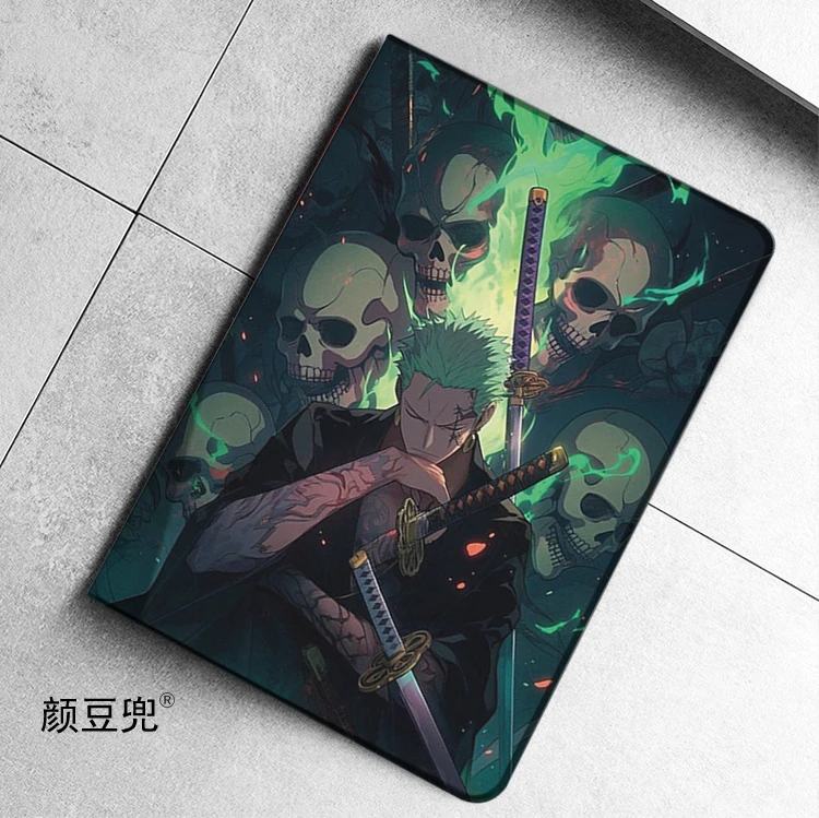 Roronoa Zoro Anime ロロノア・ゾロ Cases For Galaxy Tab S7 FE 11 in 2021 S6 Case SM-T220/T225 Tri-fold stand Cover Galaxy tab s6 lite