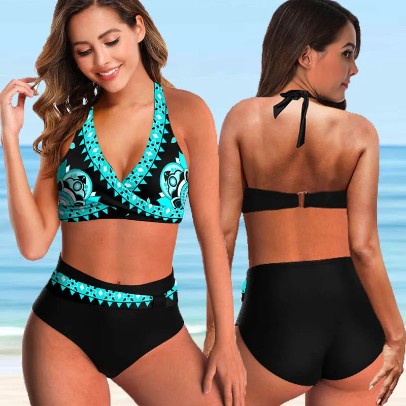 2022 New High Waist Bikini Sexy Swimsuit Women Push Up Bathing Suit Bikini Set Plus Size 5XL Swimwear Women Beach Swimming Suit