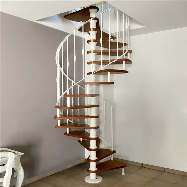 Personalizzazione Gradini per scale in legno a spirale per interni solidi Scale curve Scala a spirale in acciaio al carbonio zincato Scala in alluminio
